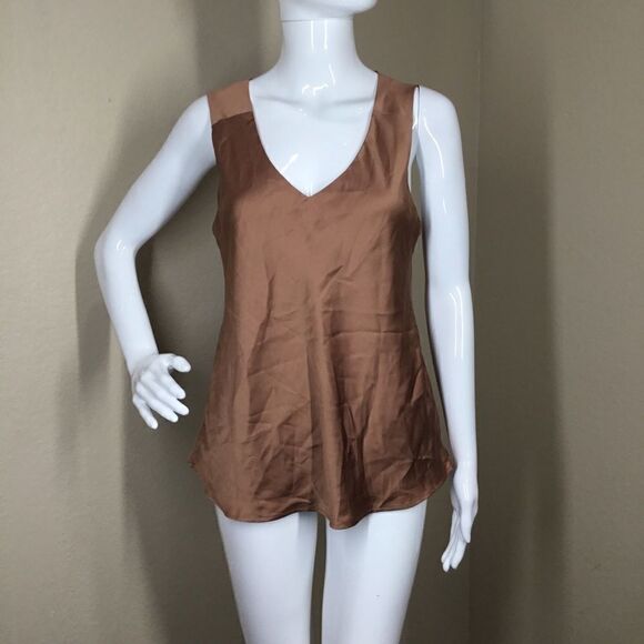 Halogen V-Neck Satin Tank C4 - Picture 2 of 7